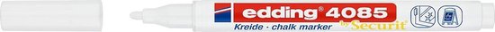 Foto: Edding krijtmarker e 4085 ronde punt van 1 2 mm wit