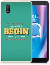Backcase TPU Siliconen Hoesje Alcatel 1B (2020) Smartphone hoesje Quote Begin