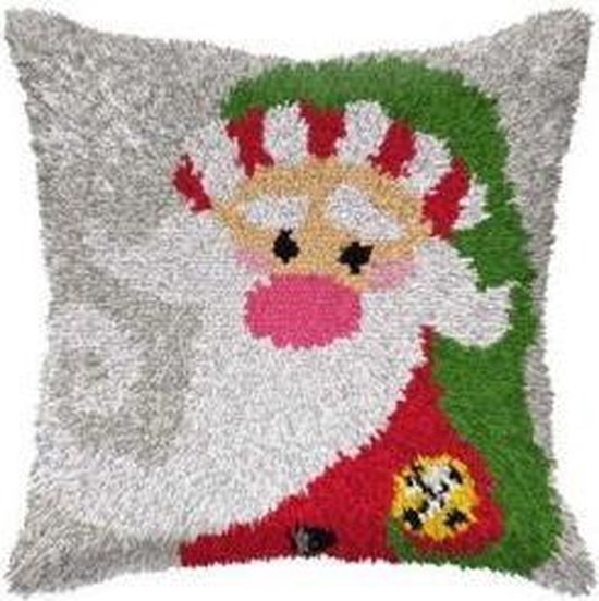 Knooppakket om zelf een tapijt te knopen, set met knoophaak, knooptapijt, geknoopte kussenovertrek, dhz-knooppakket, voor woondecoratie, voor volwassenen, 40 x 60 cm, Dolfijn