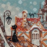 Diamond Mosaic City & Cats Winter van Riolis