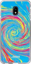 Samsung Galaxy J3 (2017) Hoesje Transparant TPU Case - Swirl Tie Dye #ffffff