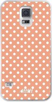 Samsung Galaxy S5 Hoesje Transparant TPU Case - Peachy Dots #ffffff