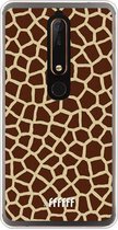 Nokia 6 (2018) Hoesje Transparant TPU Case - Giraffe Print #ffffff