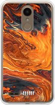 LG K10 (2018) Hoesje Transparant TPU Case - Magma River #ffffff