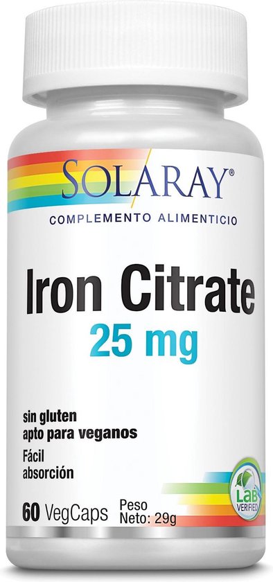 Solaray Iron 25 Mg 60 Caps | bol.com