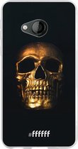 HTC U Play Hoesje Transparant TPU Case - Gold Skull #ffffff