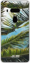 HTC U12+ Hoesje Transparant TPU Case - Palms #ffffff