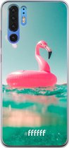 Huawei P30 Pro Hoesje Transparant TPU Case - Flamingo Floaty #ffffff