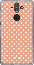 Nokia 8 Sirocco Hoesje Transparant TPU Case - Peachy Dots #ffffff