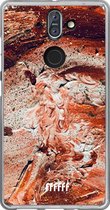 6F hoesje - geschikt voor Nokia 8 Sirocco -  Transparant TPU Case - Orange Red Party #ffffff