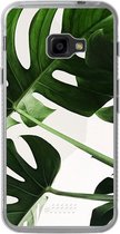 Samsung Galaxy Xcover 4 Hoesje Transparant TPU Case - Tropical Plants #ffffff