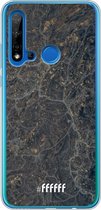 Huawei P20 Lite (2019) Hoesje Transparant TPU Case - Golden Glitter Marble #ffffff