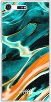 Sony Xperia XZ Premium Hoesje Transparant TPU Case - Fresh Waves #ffffff