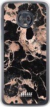 Motorola Moto G6 Hoesje Transparant TPU Case - Rose Gold Marble #ffffff