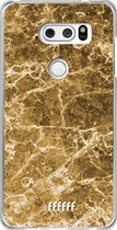 LG V30 (2017) Hoesje Transparant TPU Case - Gold Marble #ffffff