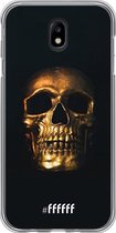 Samsung Galaxy J7 (2017) Hoesje Transparant TPU Case - Gold Skull #ffffff