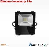 15w Dimbare Bouwlamp led warm-wit