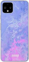 Google Pixel 4 Hoesje Transparant TPU Case - Purple and Pink Water #ffffff