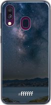 Samsung Galaxy A40 Hoesje Transparant TPU Case - Landscape Milky Way #ffffff
