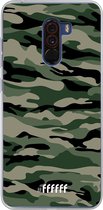 Xiaomi Pocophone F1 Hoesje Transparant TPU Case - Woodland Camouflage #ffffff