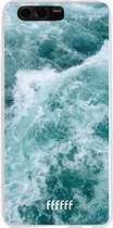 Honor 9 Hoesje Transparant TPU Case - Whitecap Waves #ffffff