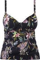 Freya - TAHITI NIGHTS UW Plunge Tankini Top - BLACK - Vrouwen - Maat 75D