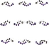 YOU Nails Nail Art Tattoo Design Nail Stickers 1 Vel - 10 Stickers - Waves - purple / white