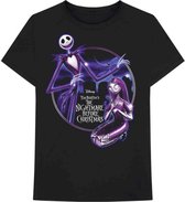 Disney The Nightmare Before Christmas - Purple Graveyard Heren T-shirt - XL - Zwart