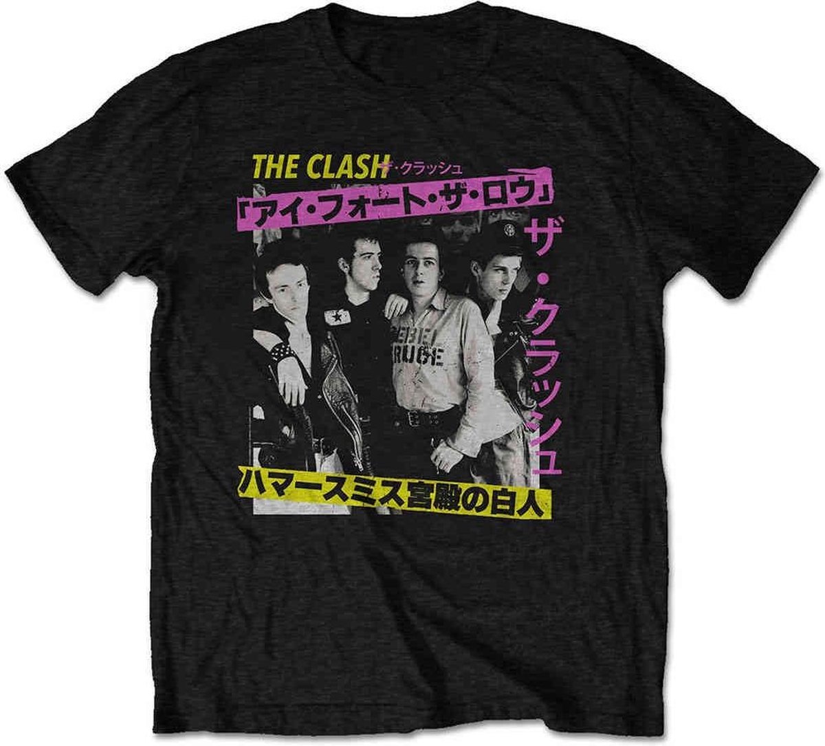 The Clash - London Calling Japan Photo Heren T-shirt - XL - Zwart - Rock Off