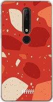 Nokia X6 (2018) Hoesje Transparant TPU Case - Terrazzo N°4 #ffffff