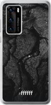 Huawei P40 Hoesje Transparant TPU Case - Dark Rock Formation #ffffff