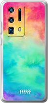 Huawei P40 Pro+ Hoesje Transparant TPU Case - Rainbow Tie Dye #ffffff
