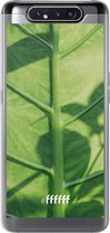 Samsung Galaxy A80 Hoesje Transparant TPU Case - Leaves Macro #ffffff