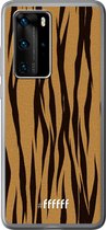 Huawei P40 Pro Hoesje Transparant TPU Case - Tiger Print #ffffff