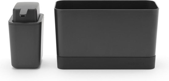 Brabantia SinkSide set pour organiseur espace évier, panier d'évier et distributeur de savon - Dark Grey