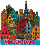 Magneet 2D MDF Amsterdam Kleurtjes - Souvenir