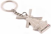 Sleutelhanger Molen Holland Zilver - Souvenir