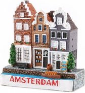 3D Magneet 3 Huizen Amsterdam - Souvenir