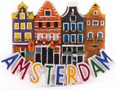Magneet 2D 4 Huisjes Amsterdam - Souvenir