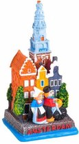 Tafereel 12 Cm Gracht Met Fiets Holland - Souvenir