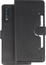 KAIYUE - Luxe Portemonnee Hoesje - Pasjeshouder Telefoonhoesje - Wallet Case - Geschikt voor Samsung Galaxy A70 - Zwart