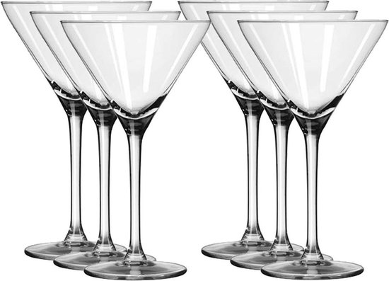 24x Cocktail/martini glazen transparant 200 ml Specials serie - 20 cl - Cocktail glazen - Cocktails drinken - Cocktailglazen van glas