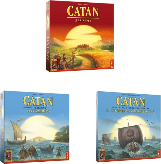 Afbeelding van het spel Spellenbundel - Catan -3 stuks- Basisspel & Uitbreidingen Zeevaarders & De Legende van de Zeerovers