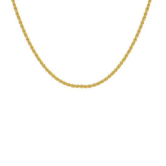 Silventi 760100043 Ketting Dames Goudkleurig - Doublé - Koord - 45cm - 4mm - Goudkleurig