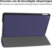 iPad 10.2 2020 Hoes Book Case Hoesje Tablet Luxe Cover - Donker Blauw