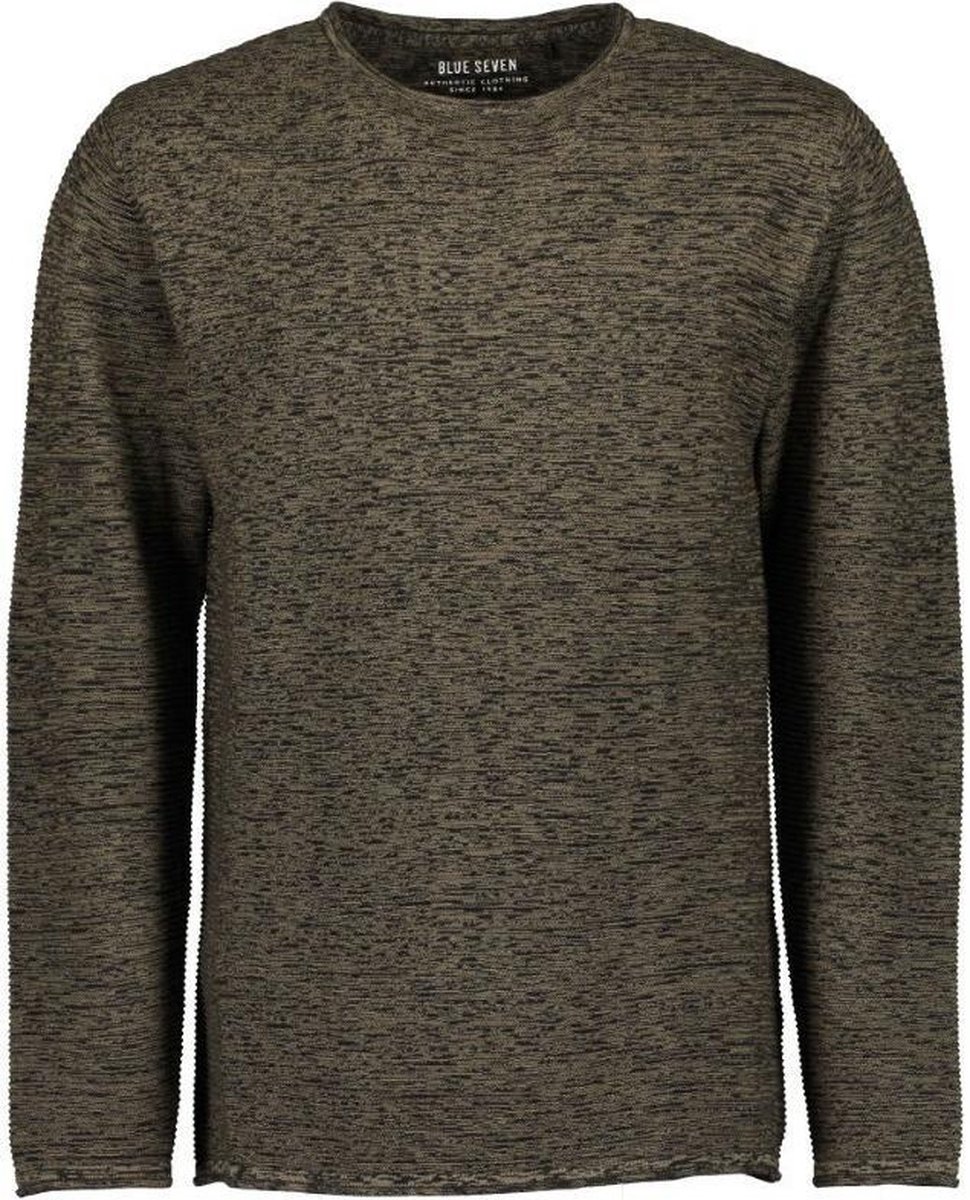 Seven heren trui tee melange Bruin
