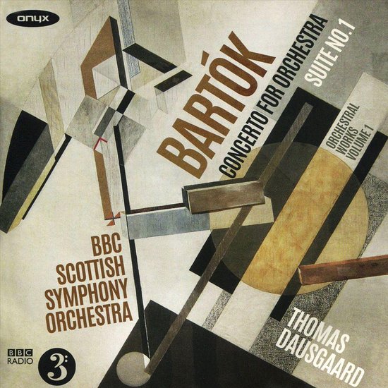Abstracte albumhoes voor Bartók Concerto for Orchestra, Suite No.1. Met BBC Scottish Symphony Orchestra, Thomas Dausgaard.