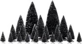 Lemax - Assorted Pine Trees -  Set Of 21 - Kersthuisjes & Kerstdorpen