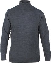 Enrico Polo - Heren pullover met colkraag - Donker Grijs