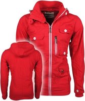 Soulstar - Heren Zomerjas - Fleece Voering - Capuchon - Mountaineer - Rood